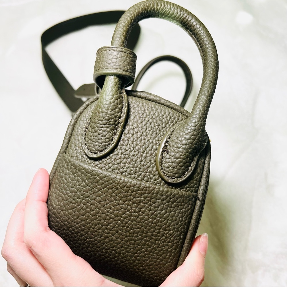 WOMEN Leather Handbag Lady Satchel Top Handle Shoulder Crossbody Bag Green - Picture 4 of 12